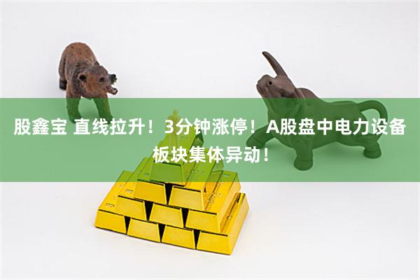 股鑫宝 直线拉升！3分钟涨停！A股盘中电力设备板块集体异动！